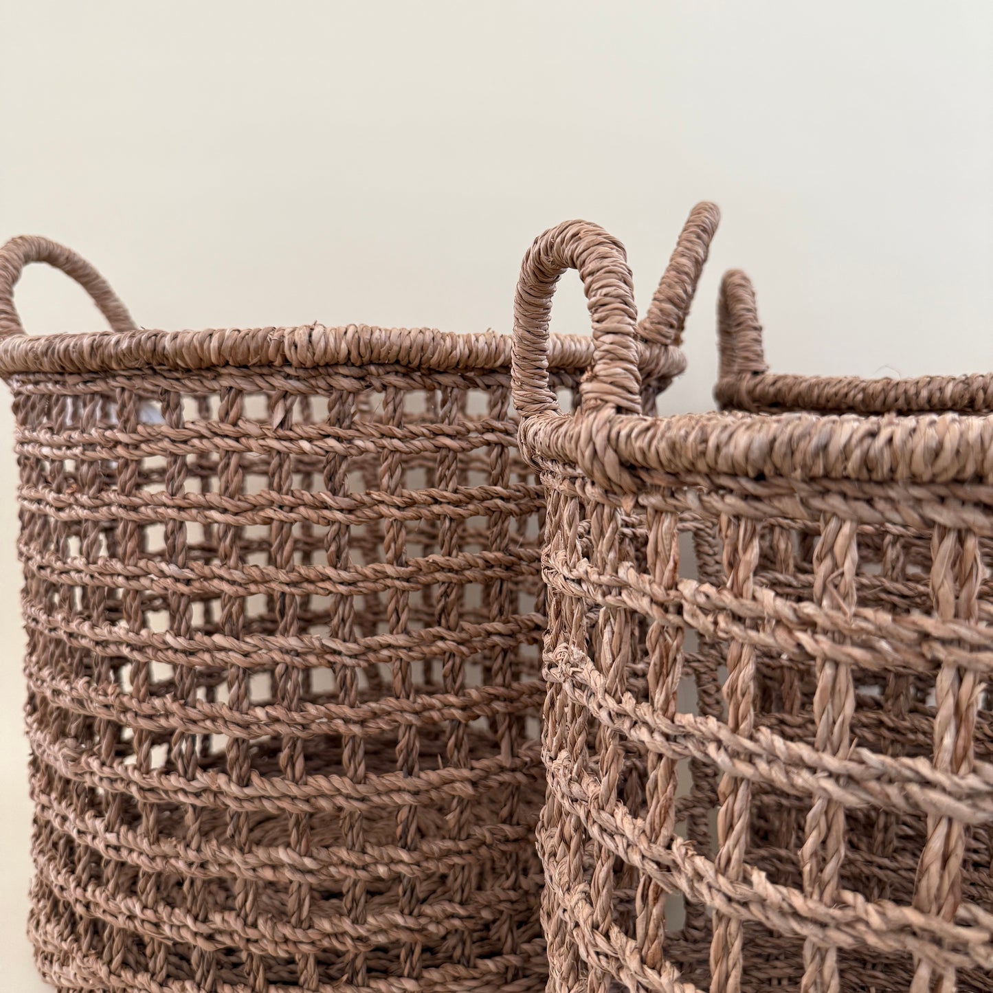 Open Weave Basket with Handle