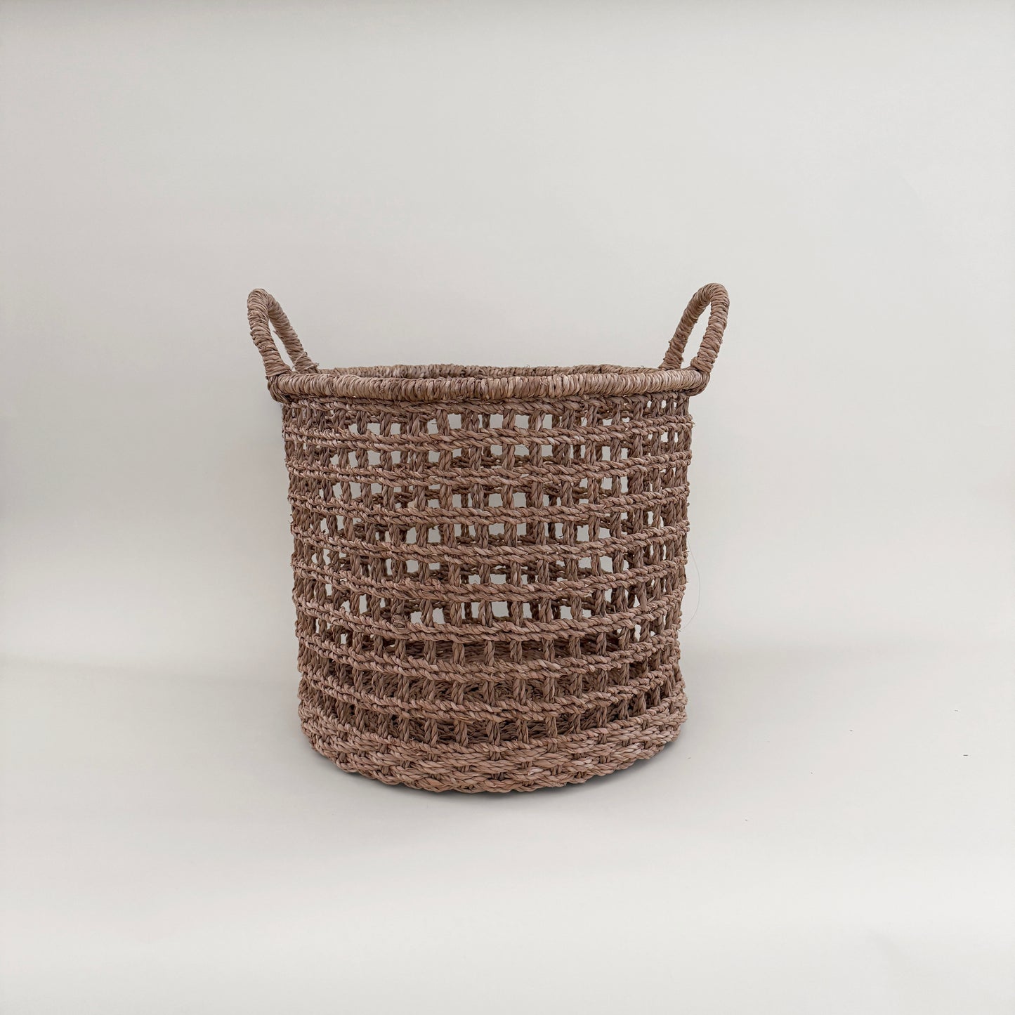 Open Weave Basket with Handle