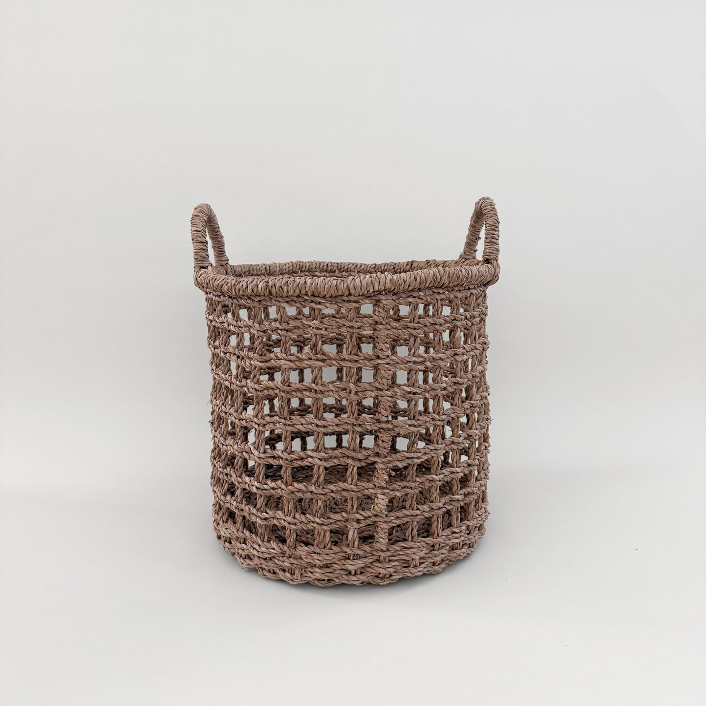 Open Weave Basket with Handle