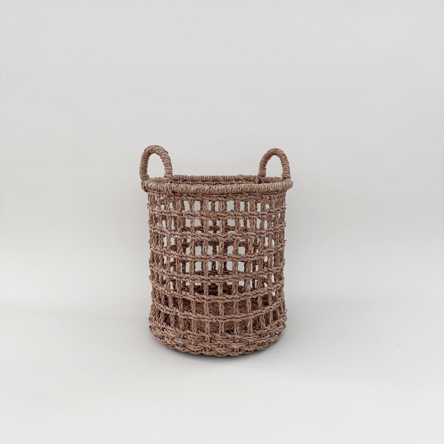 Open Weave Basket with Handle
