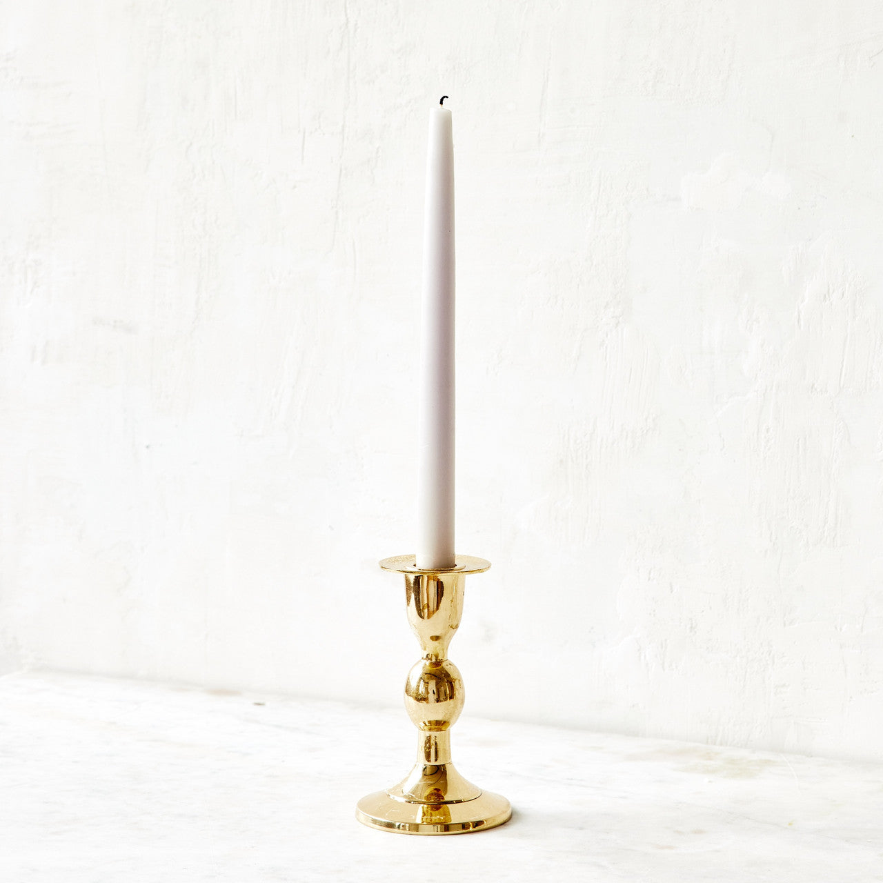 Short Brass Candlestick Holder