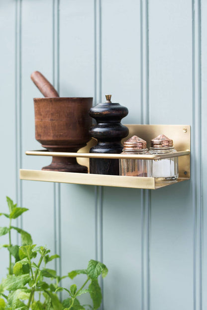 Compact Brass Shelf