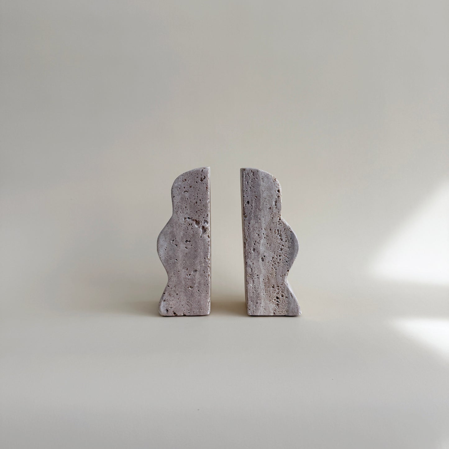 Travertine Bookends