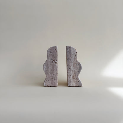 Travertine Bookends