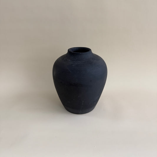 Black Terracotta Vase