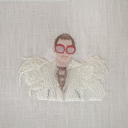 Elton John Embroidered Cocktail Napkin