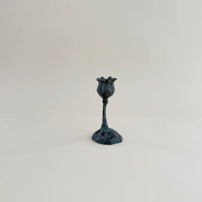 Bronze Poppy Candle Holders