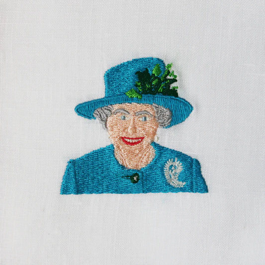 The Queen Embroidered Cocktail Napkin