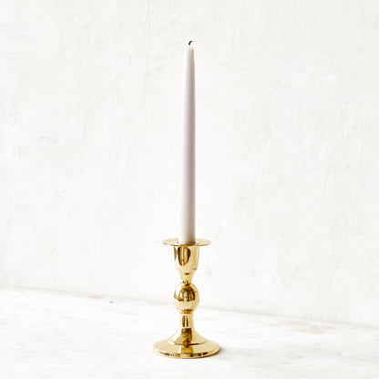 Short Brass Candlestick Holder