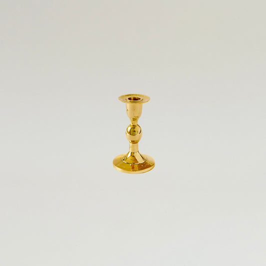 Short Brass Candlestick Holder