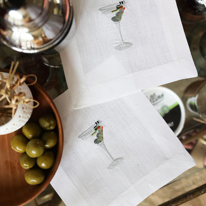 Embroidered Cocktail Napkin